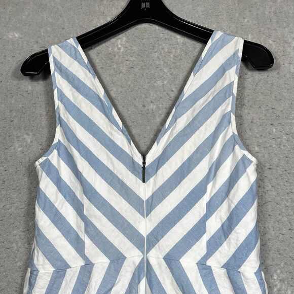Kate Spade New York Dress Womens Size 8 Blue Deck Stripe Midi Dress Sleeveless - Picture 9 of 12